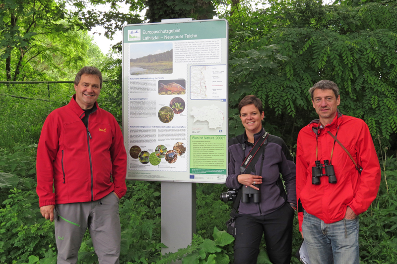 Gebietsbetreuer & Natura 2000-Infotafel bei den Neudauer Teichen