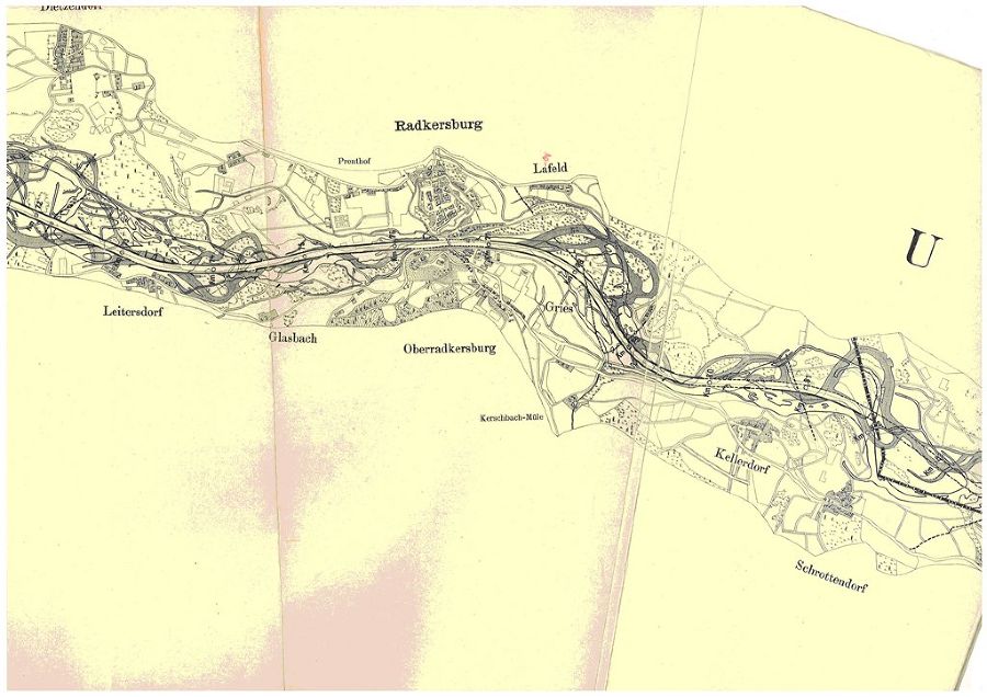 Bauplan der Hohenbrugger Regulierung (1890) Bauplan der Hohenbrugger Regulierung (1890)