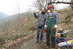 Martin Kärcher und Emanuel Trummer während Arbeitspause © Land Steiermark